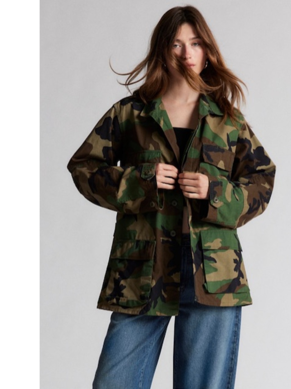 Urban Outfitters Renewal Camo Vintage Military Army Deadstock Canvas Jacket M
